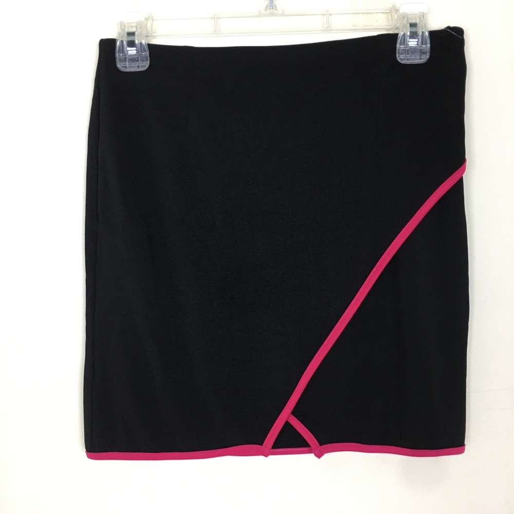 Black and Pink Harlem Wrap Mini Skirt